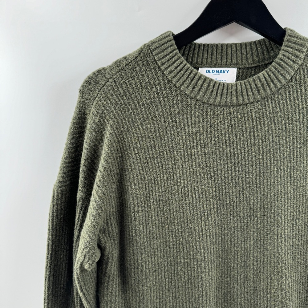 Old Navy Olive Green Knit Sweater (Size Medium) - Picture 2 of 7